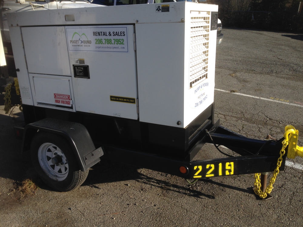 MQ 25KW Diesel Generator 2219 25KW for RENT or SALE Puget Sound